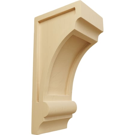 Ekena Millwork 4"W x 5"D x 10"H Diane Recessed Wood Corbel, Alder CORW04X05X10DIAL